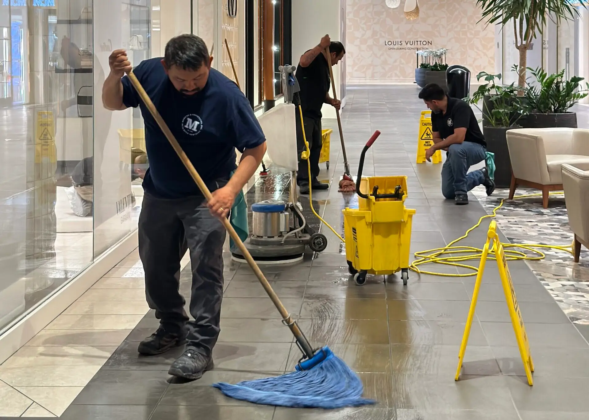 moreno team on a construction clean project